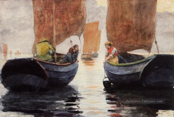  marin - Une Afterglow réalisme marine peintre Winslow Homer